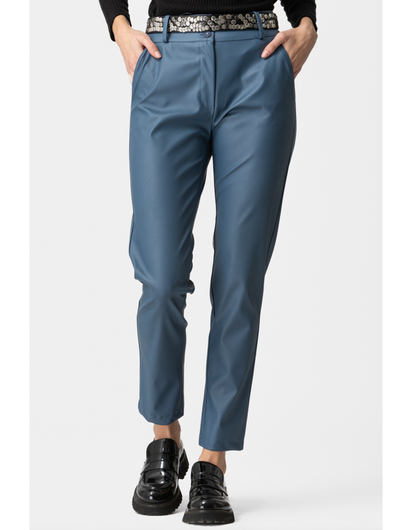 Παντελόνι eco-δερματίνη ίσια γραμμή