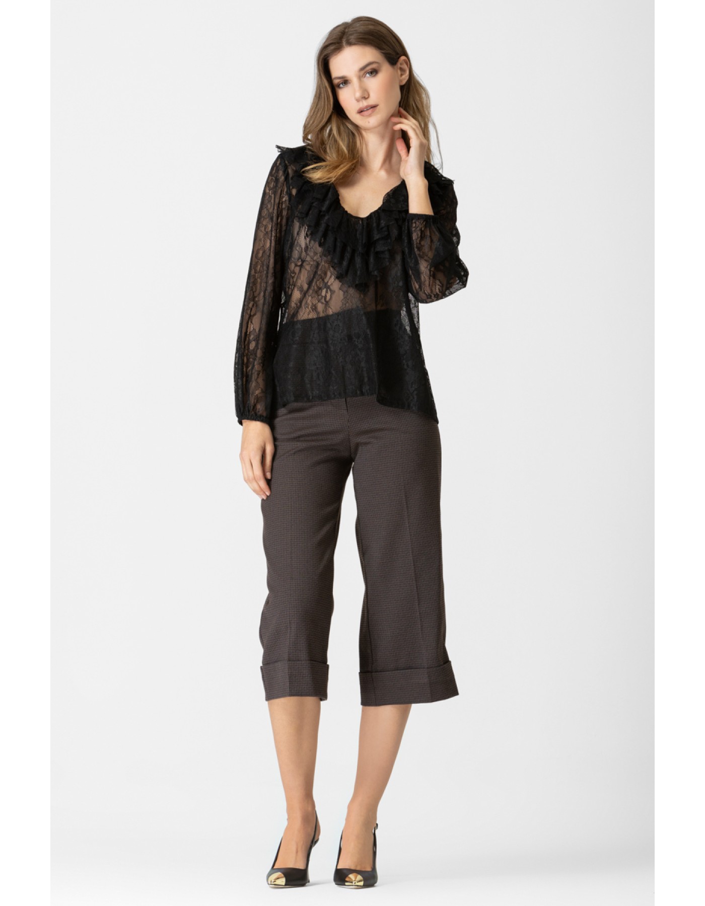 Παντελόνι ζιπ καρώ Silvia