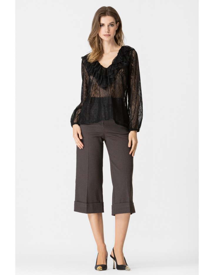 Παντελόνι ζιπ καρώ Silvia