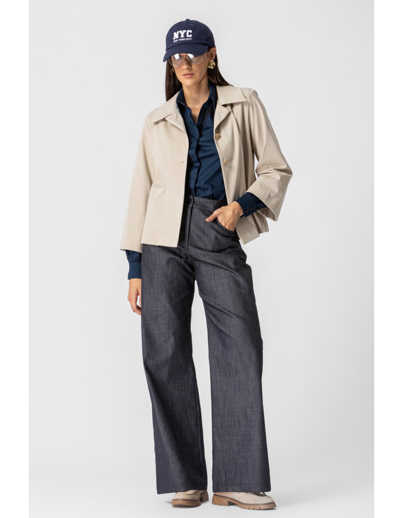 Παντελόνι λεοπάρ Jean καμπαρντίνα