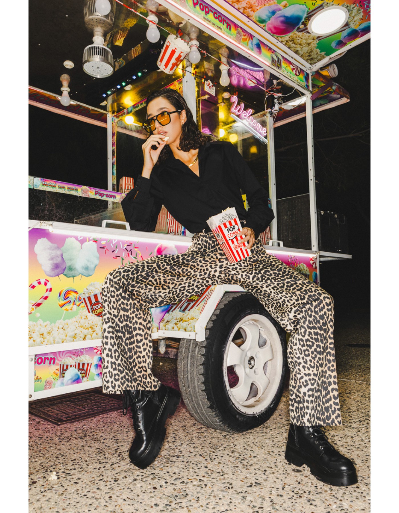 Παντελόνι λεοπάρ Jean καμπαρντίνα