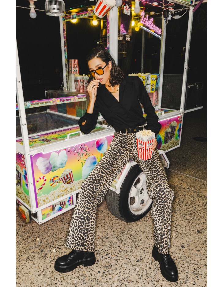 Παντελόνι λεοπάρ Jean καμπαρντίνα