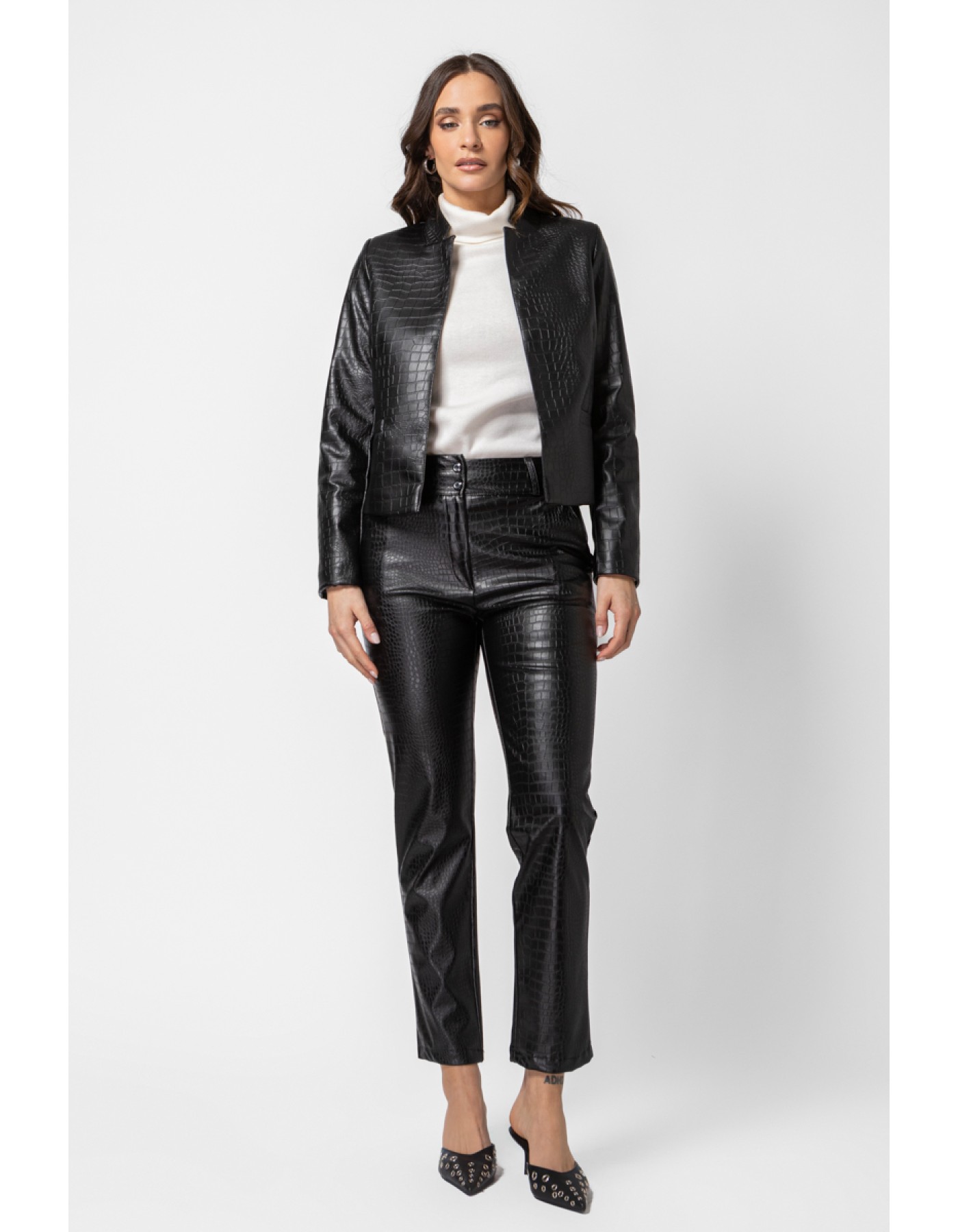 Παντελόνι δερμάτινο Croco