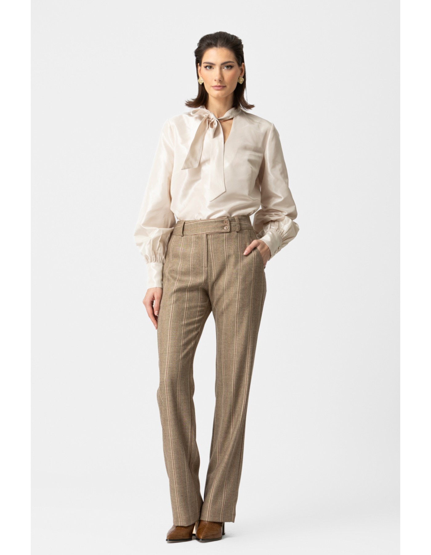 Παντελόνι ριγέ lurex riga