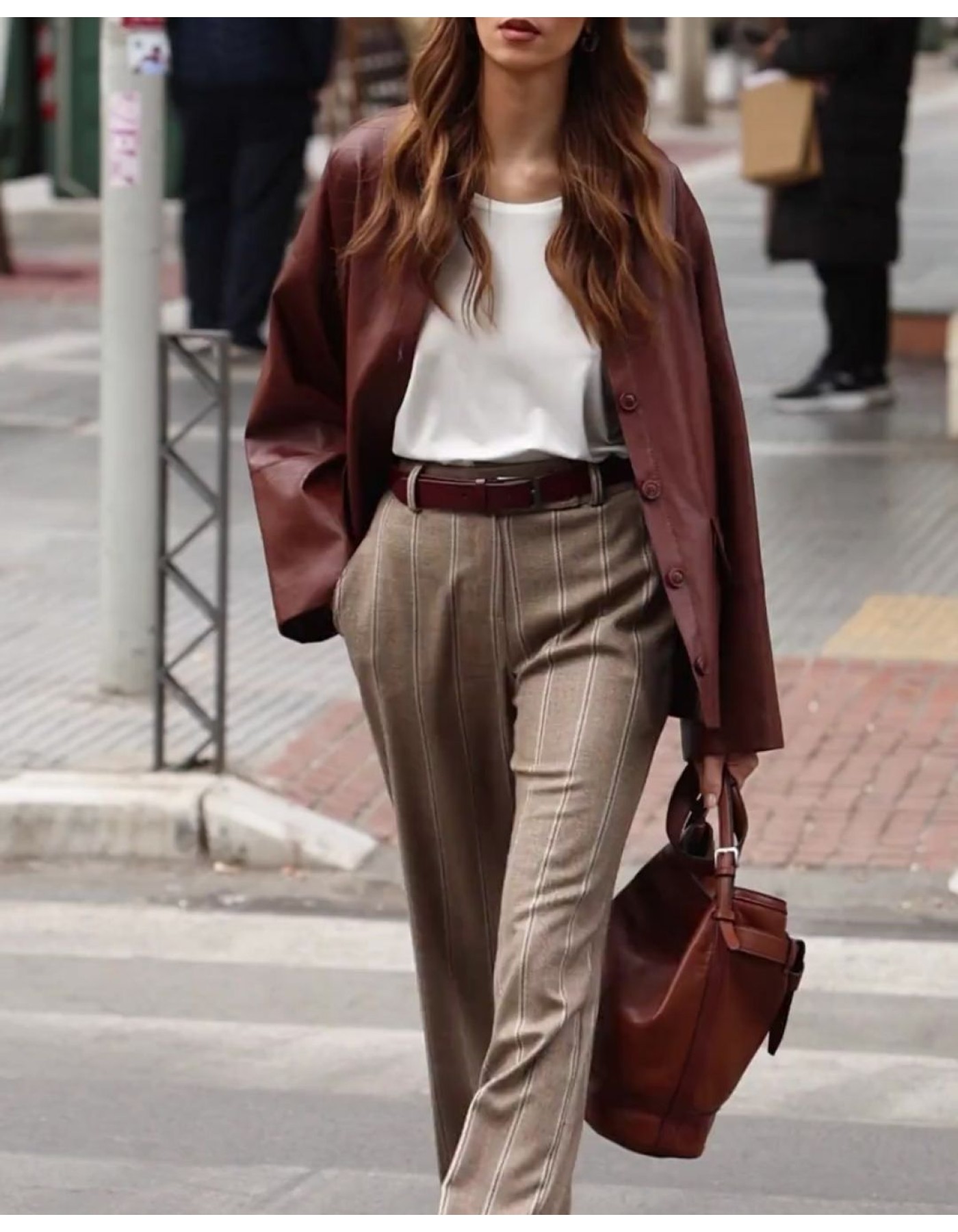 Παντελόνι ριγέ lurex riga