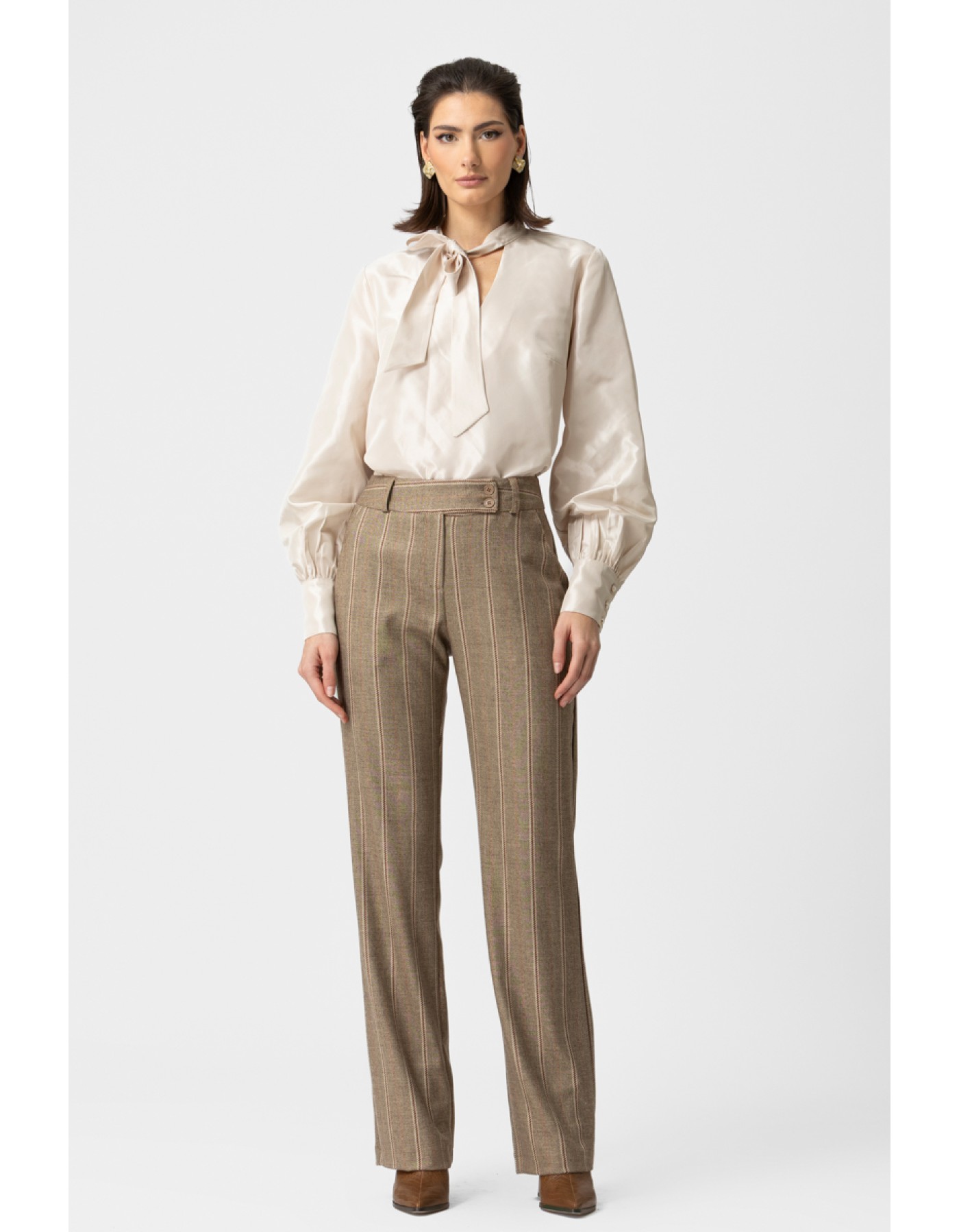 Παντελόνι ριγέ lurex riga