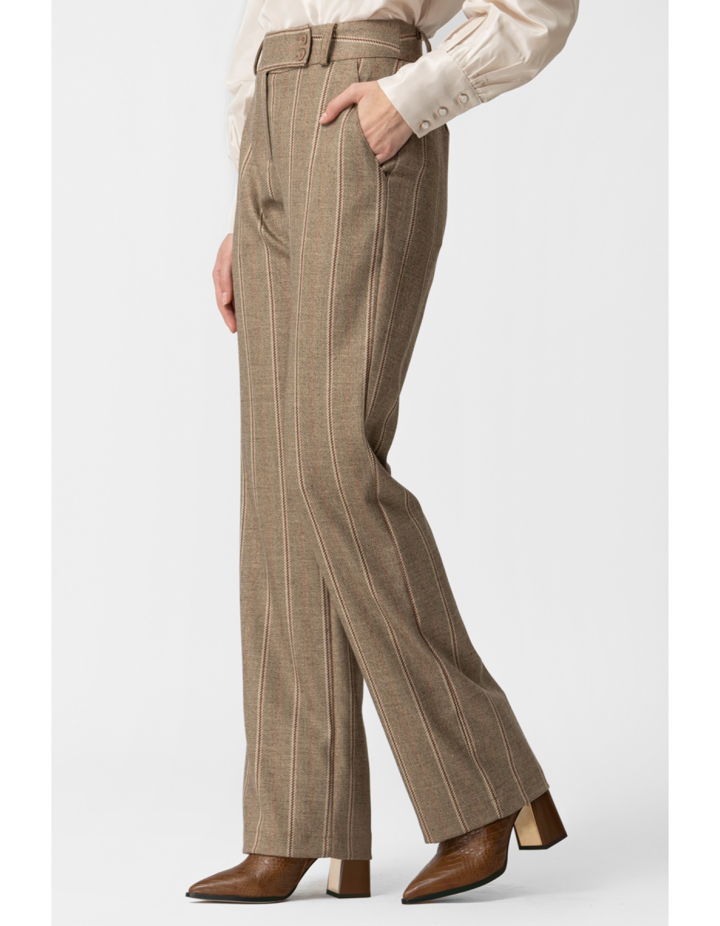 Παντελόνι ριγέ lurex riga