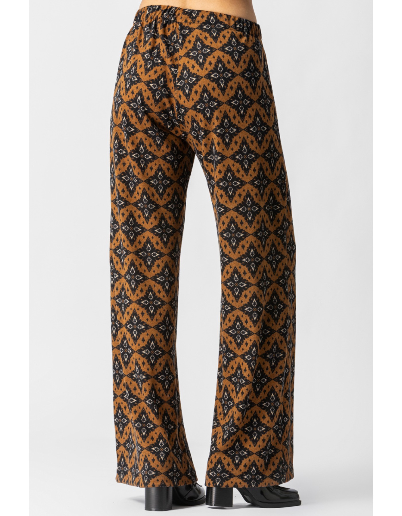 Παντελόνι εμπριμέ πλεχτό λάστιχο Dora