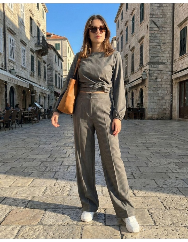 Παντελόνα ριγέ λάστιχο