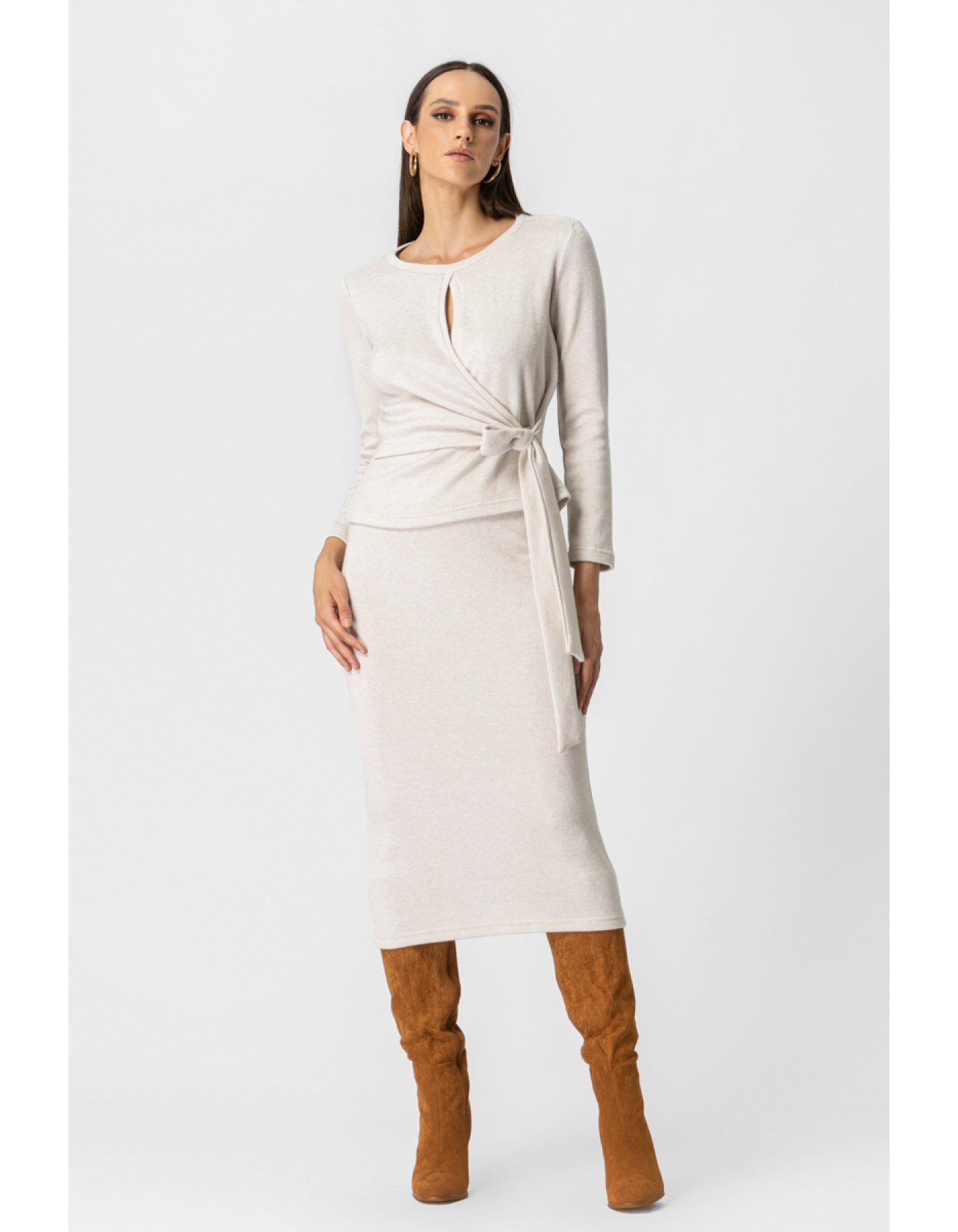 Φούστα πλεχτή ριπ λάστιχο