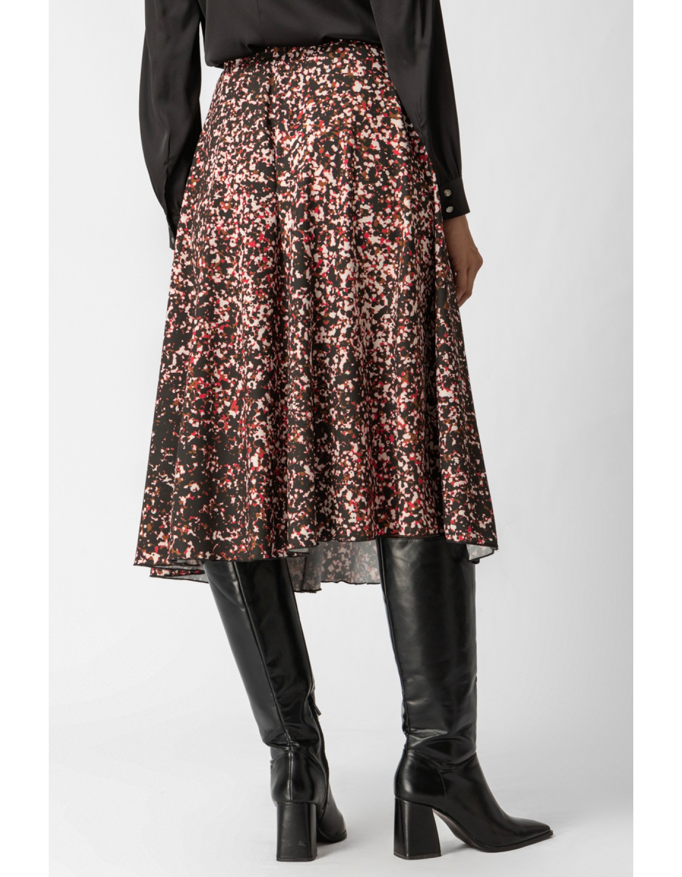 Φούστα εμπριμέ κρεπ κλος Serendipity