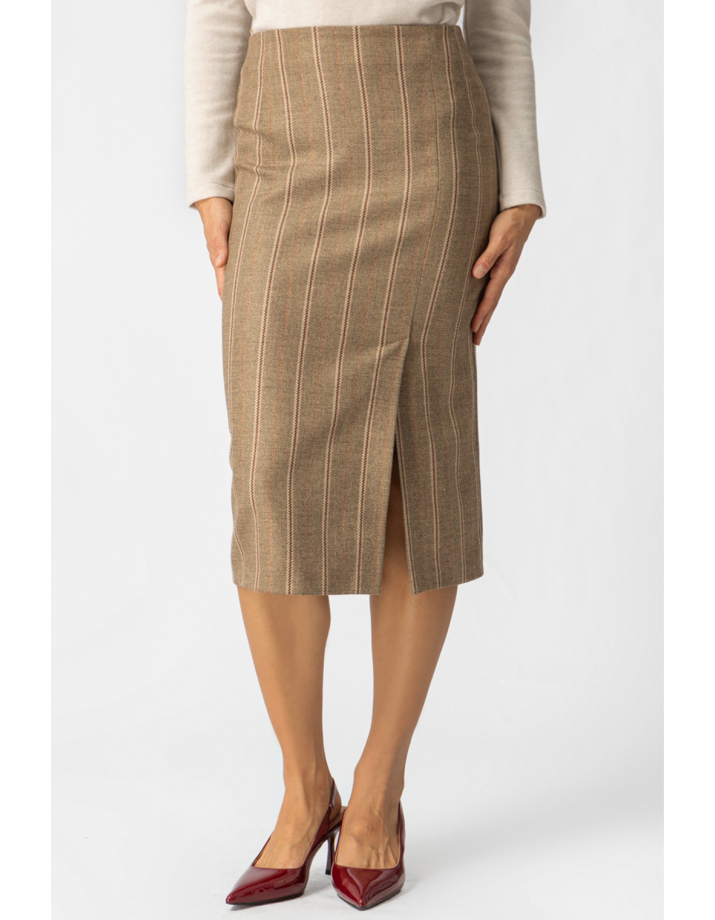 Φούστα Ριγέ Lurex Goldy