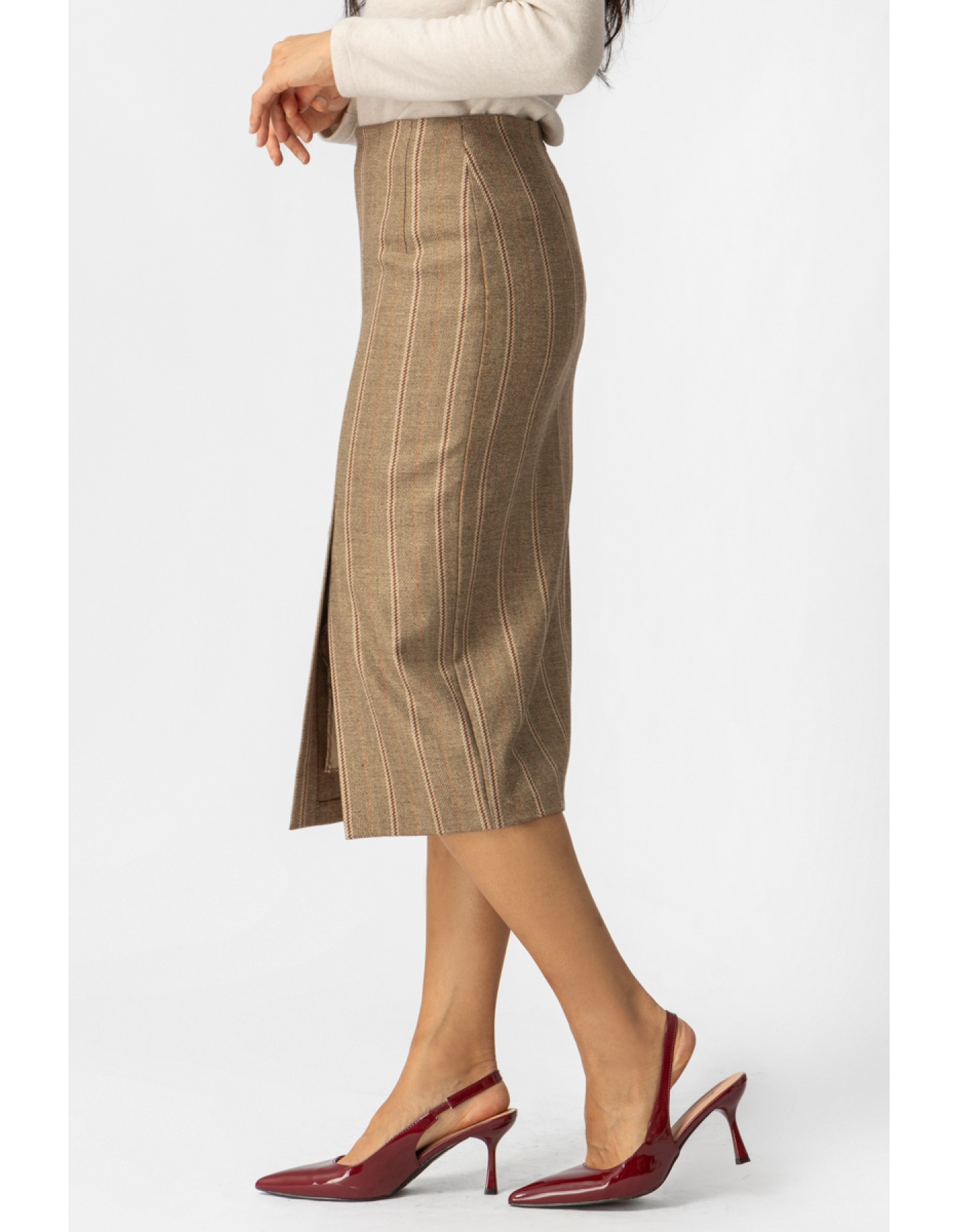 Φούστα Ριγέ Lurex Goldy