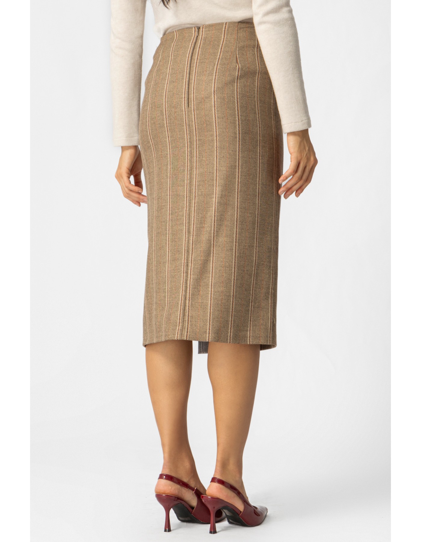 Φούστα Ριγέ Lurex Goldy