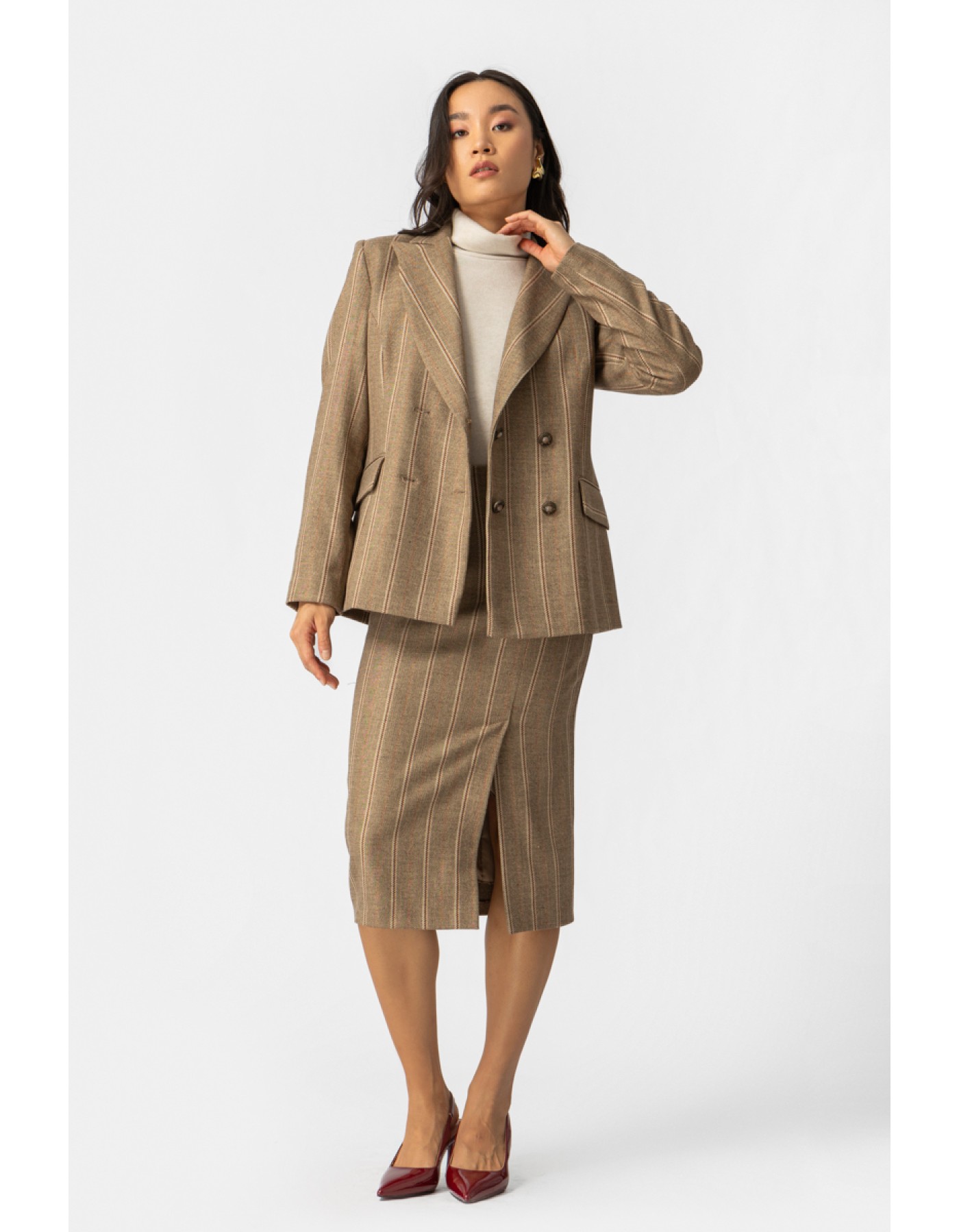 Φούστα Ριγέ Lurex Goldy