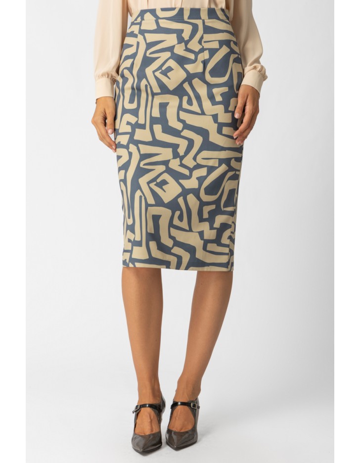 Φούστα κρεπ εμπριμέ Layla Φούστα κρεπ εμπριμέ Layla