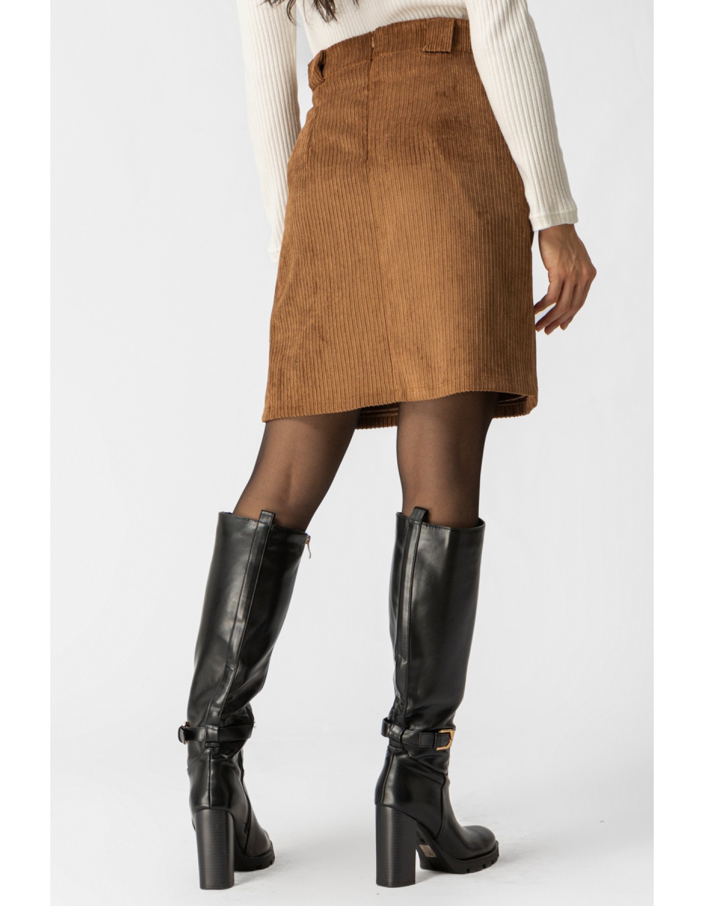 Φούστα κοτλέ ελαστική