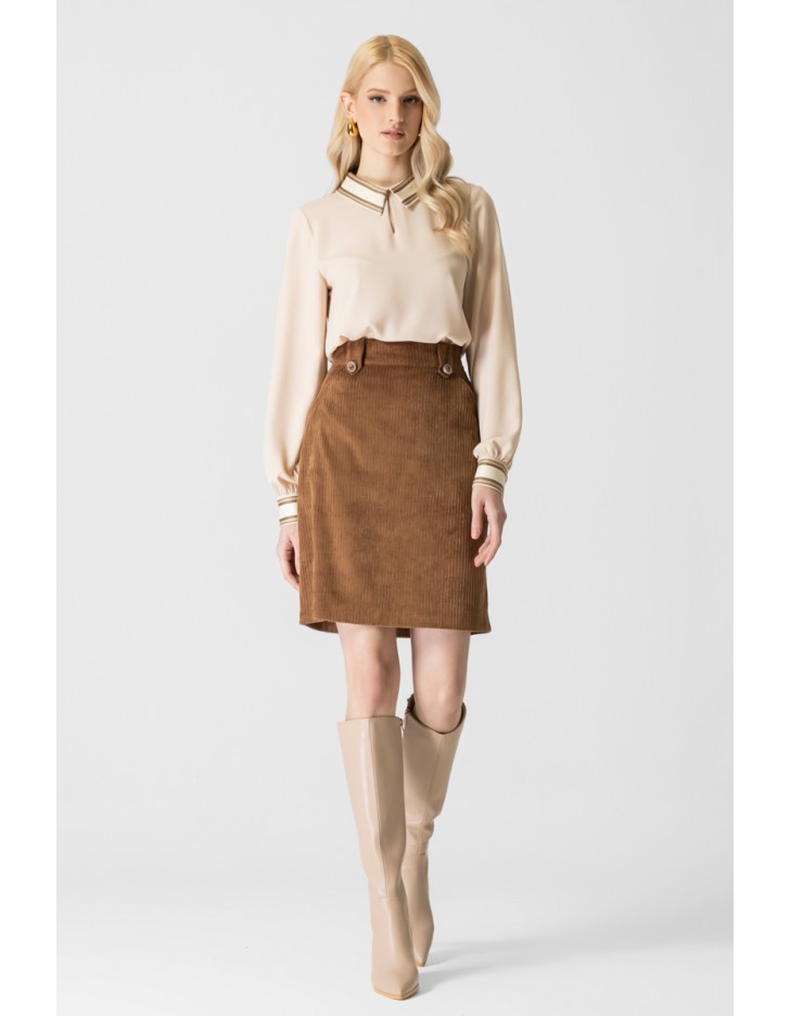 Φούστα κοτλέ ελαστική