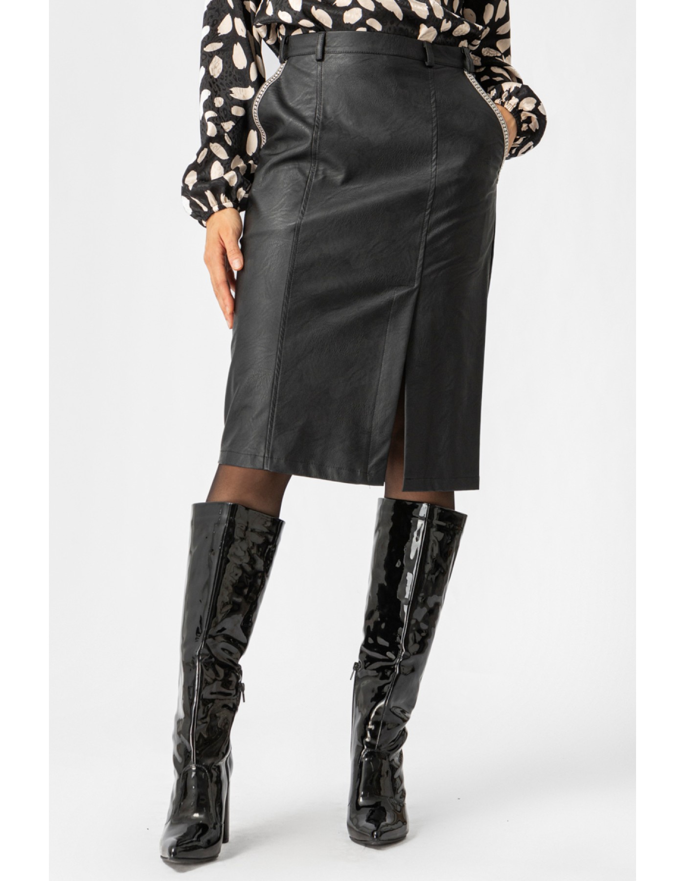 Φούστα δερματίνη σχίσιμο Original