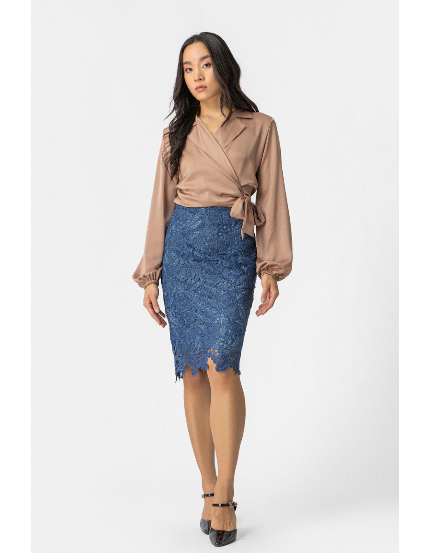 Φούστα Δαντέλα κορδονέ