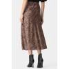 Φούστα σατέν λεοπάρ λοξή