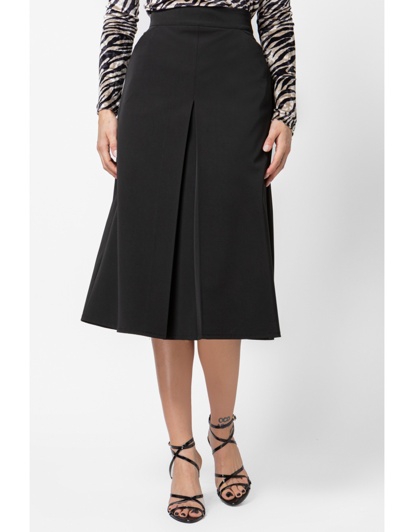 Φούστα κρεπ πιέτες Jessica