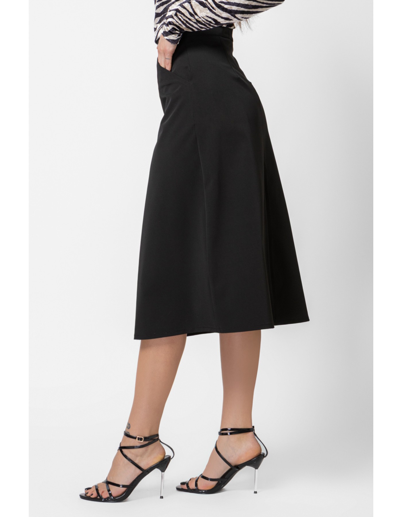 Φούστα κρεπ πιέτες Jessica