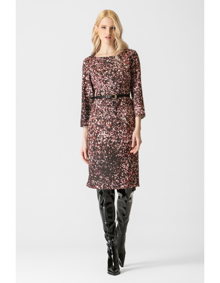 Φόρεμα εμπριμέ κρεπ Julia