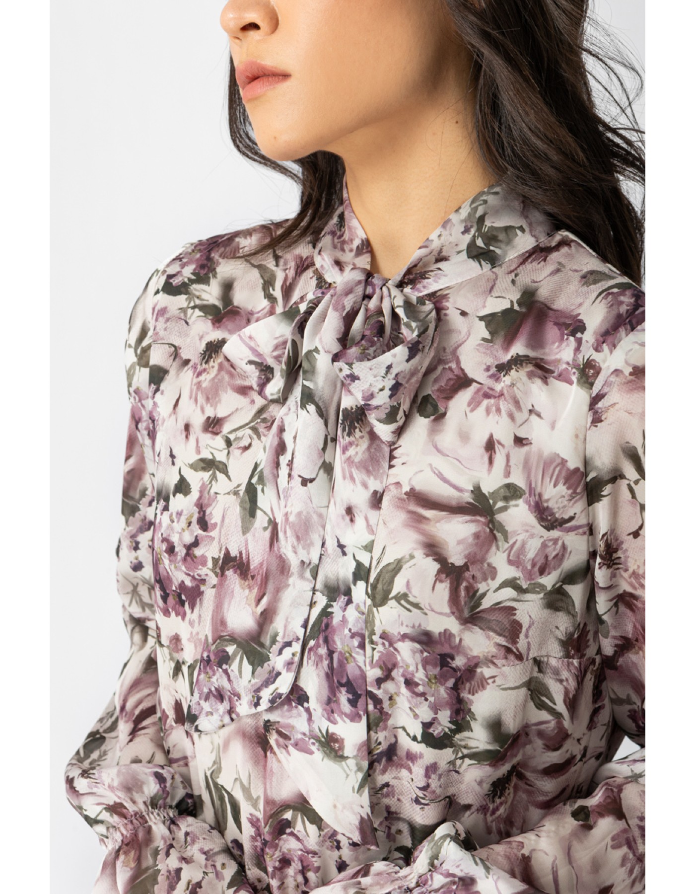 Φόρεμα εμπριμέ διαφάνεια silky touch