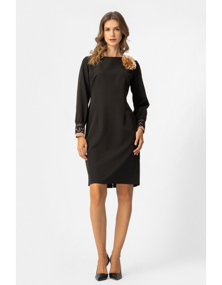 Φόρεμα κρεπ λουλούδι