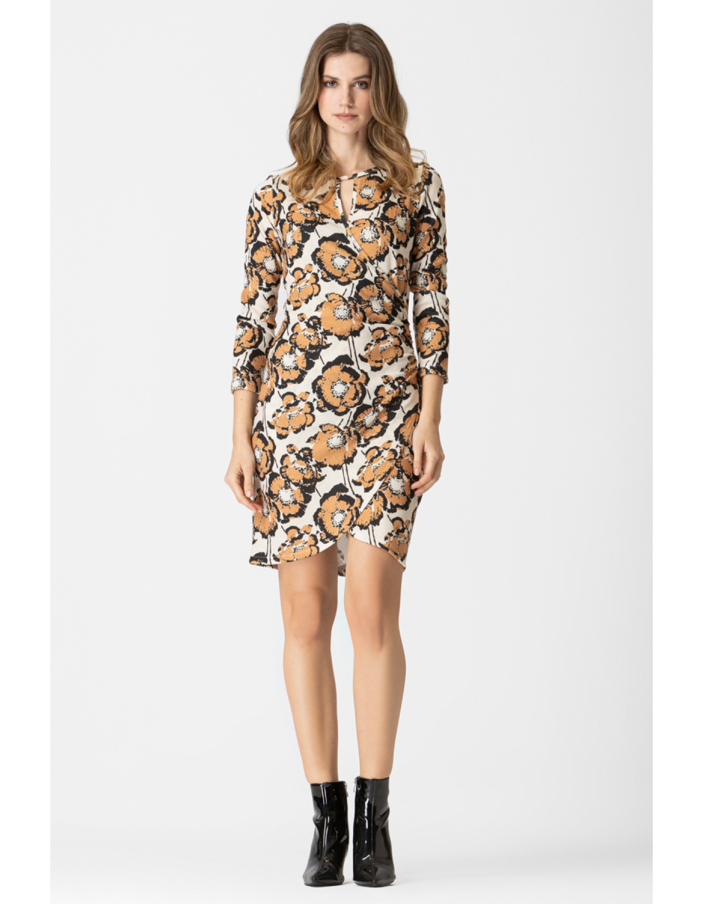 Φόρεμα πλεχτό εμπριμέ Gabriela