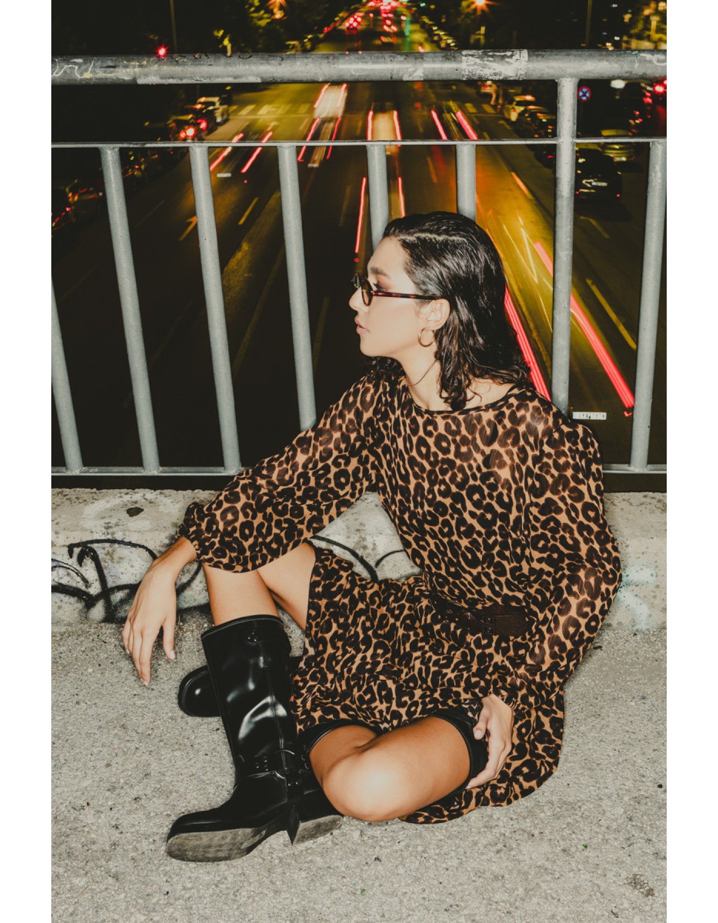 Διαφάνεια λεοπάρ φόρεμα Leo Διαφάνεια λεοπάρ φόρεμα Leo