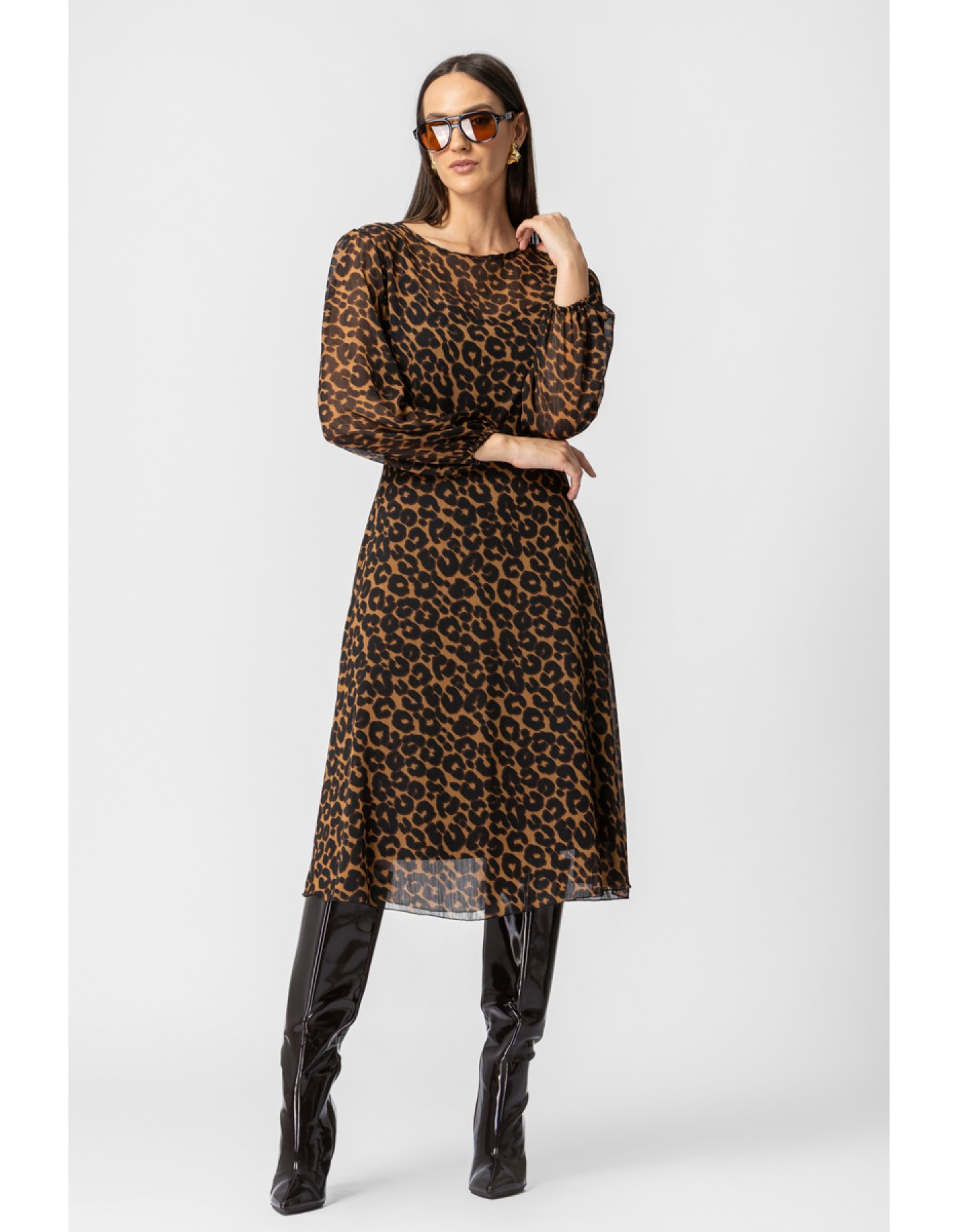 Διαφάνεια λεοπάρ φόρεμα Leo Διαφάνεια λεοπάρ φόρεμα Leo