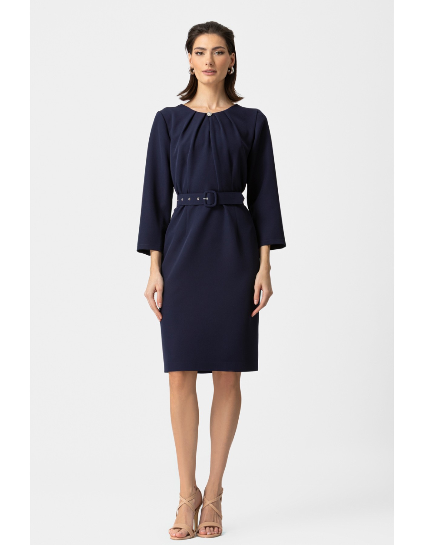 Φόρεμα κρεπ ζώνη Muffin