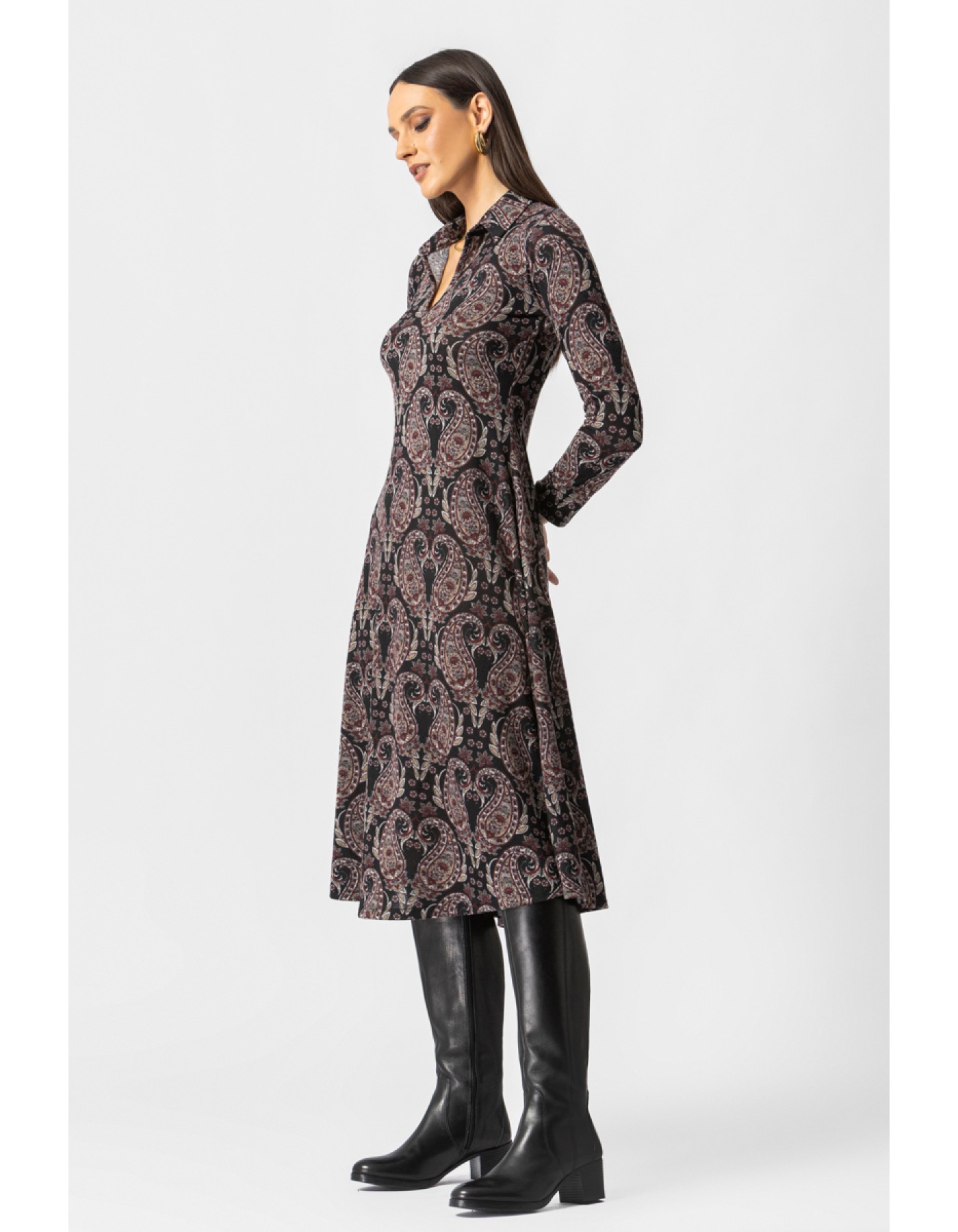 Φόρεμα πλεχτό γιακάς Margie