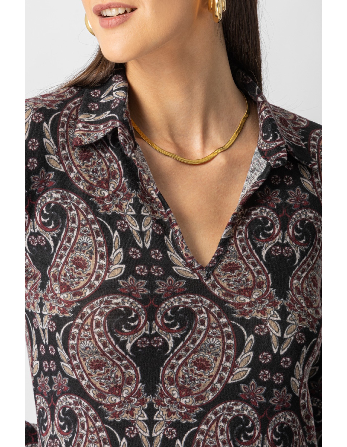 Φόρεμα πλεχτό γιακάς Margie