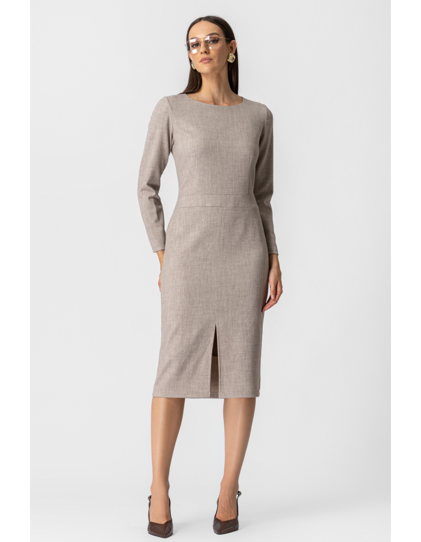 Φόρεμα μελανζέ ίσια γραμμή