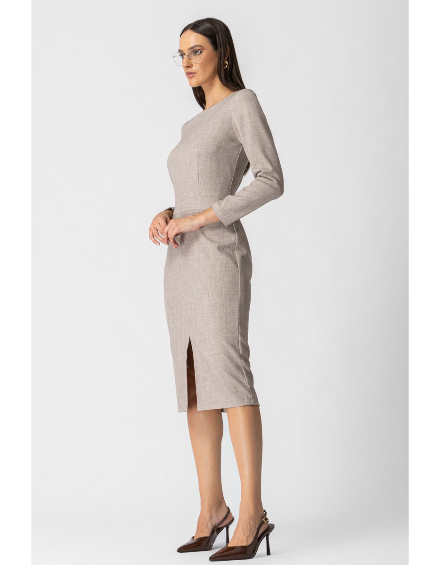 Φόρεμα μελανζέ ίσια γραμμή