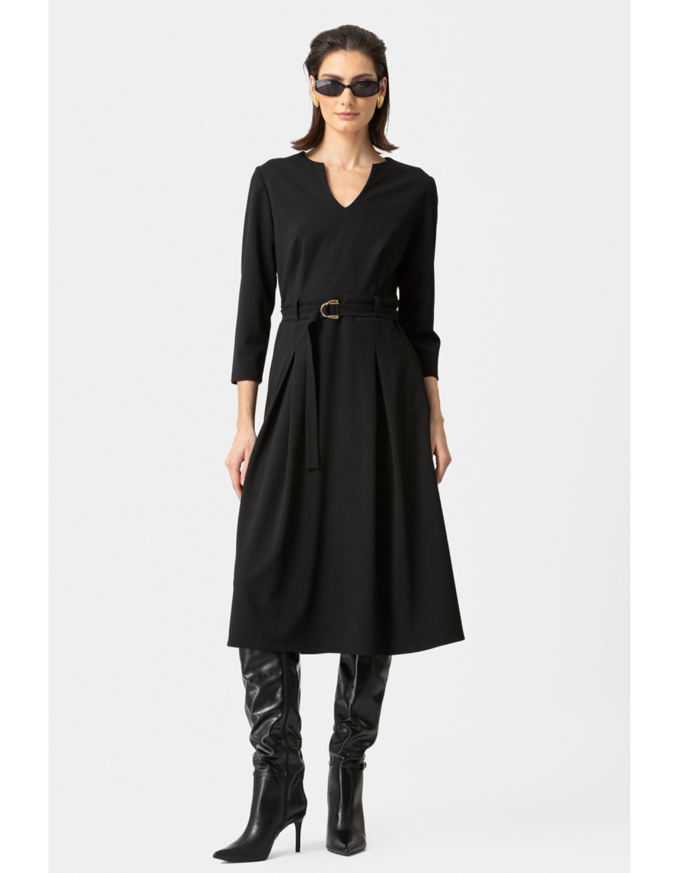 Φόρεμα Scuba Κρεπ ζώνη