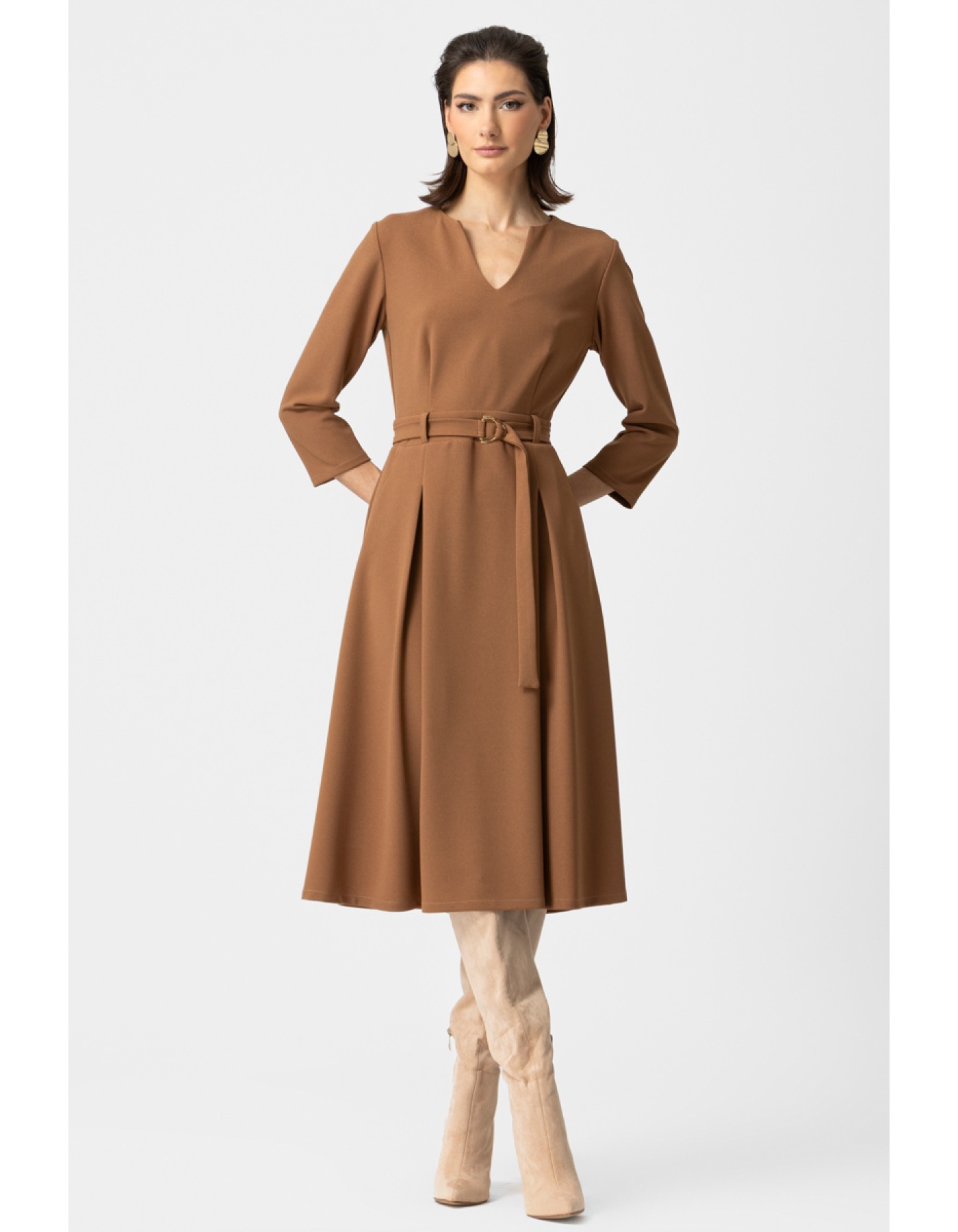 Φόρεμα Scuba Κρεπ ζώνη