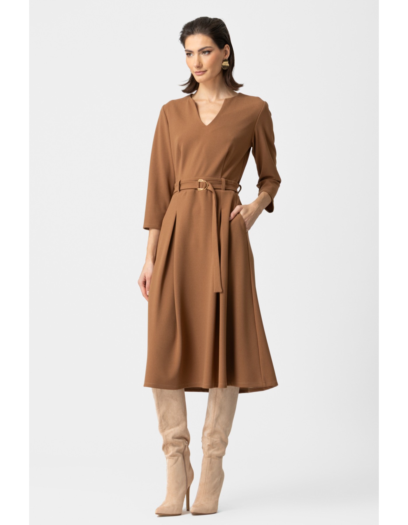 Φόρεμα Scuba Κρεπ ζώνη