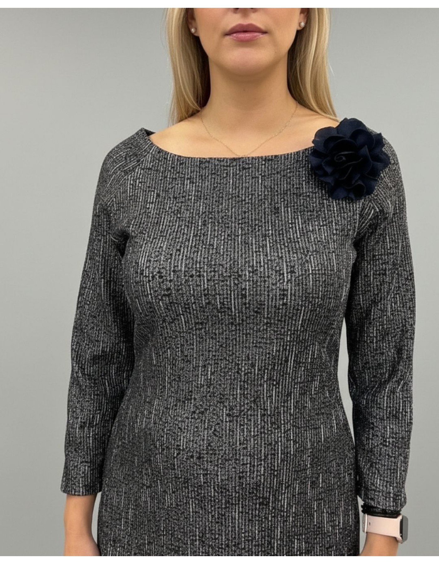 Φόρεμα ζακάρ μεταλλιζέ