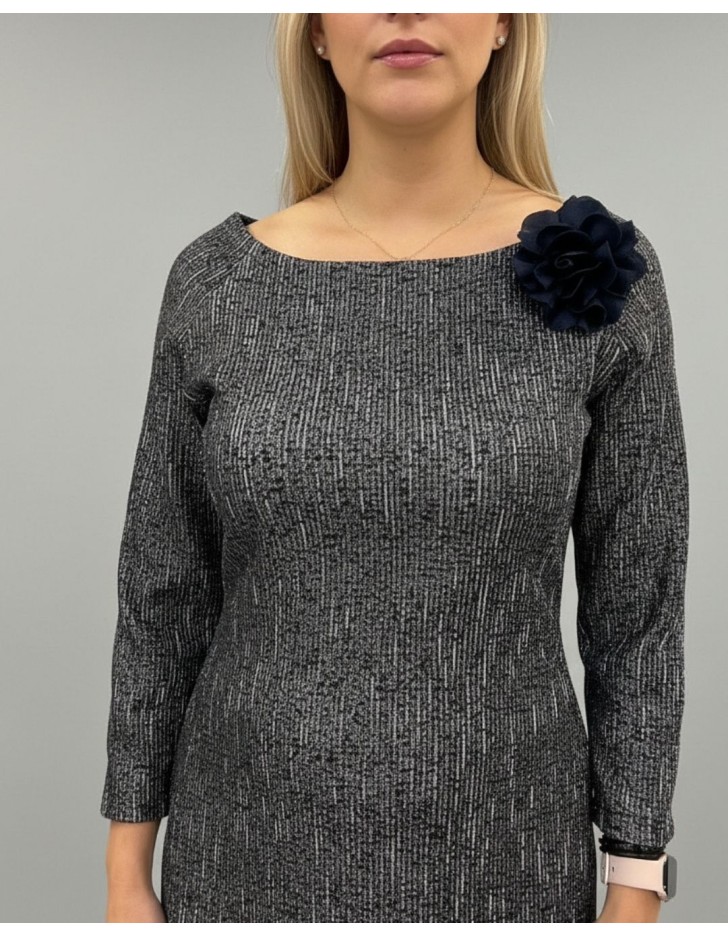 Φόρεμα ζακάρ μεταλλιζέ