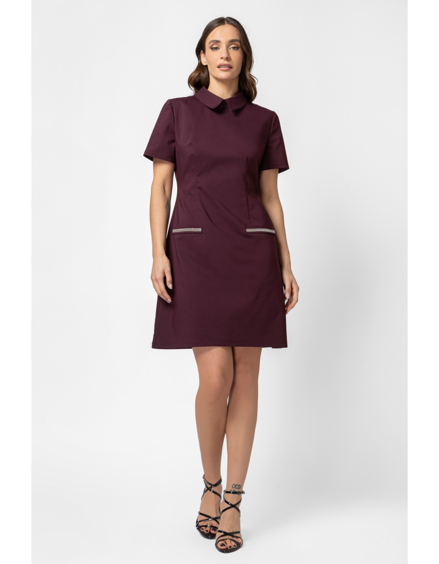 Φόρεμα καμπαρντινέ γιακάς