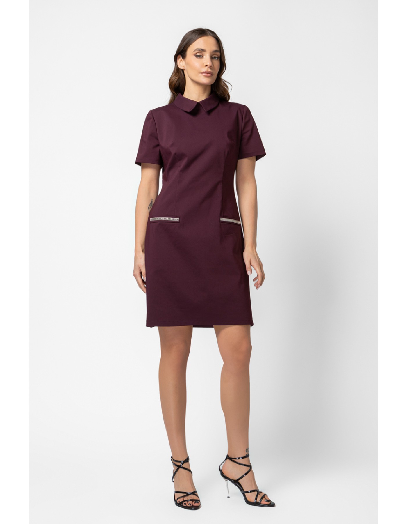 Φόρεμα καμπαρντινέ γιακάς