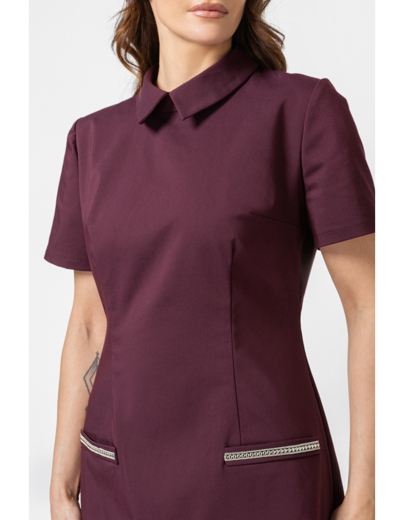 Φόρεμα καμπαρντινέ γιακάς