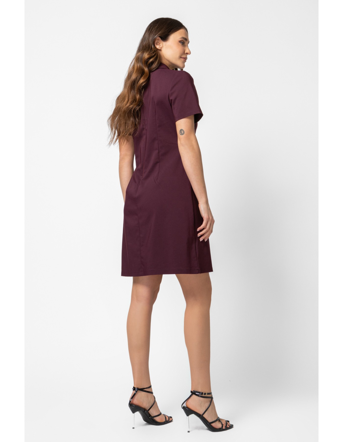 Φόρεμα καμπαρντινέ γιακάς