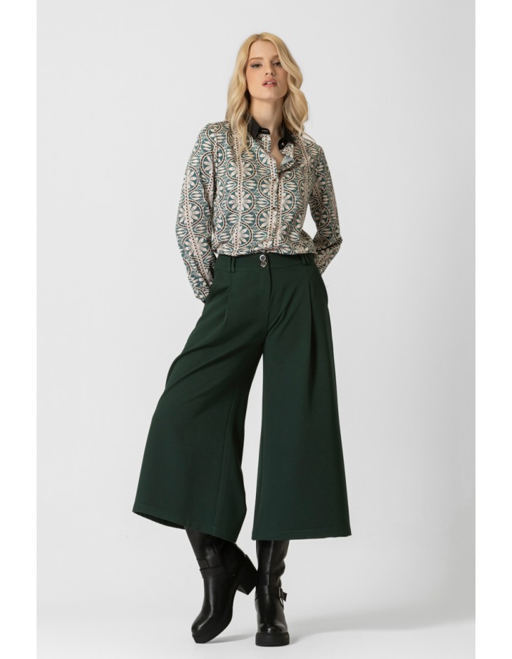 Πουκάμισο σατέν εμπριμέ Jade