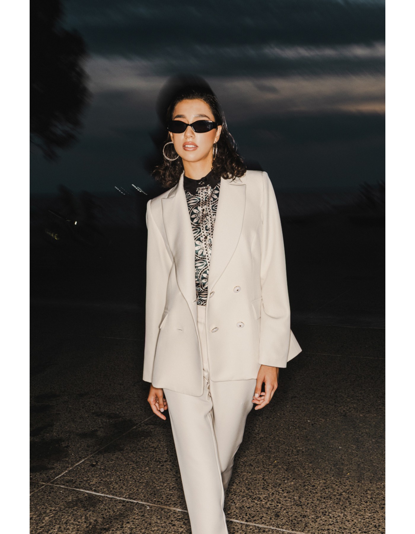 Πουκάμισο σατέν εμπριμέ Jade