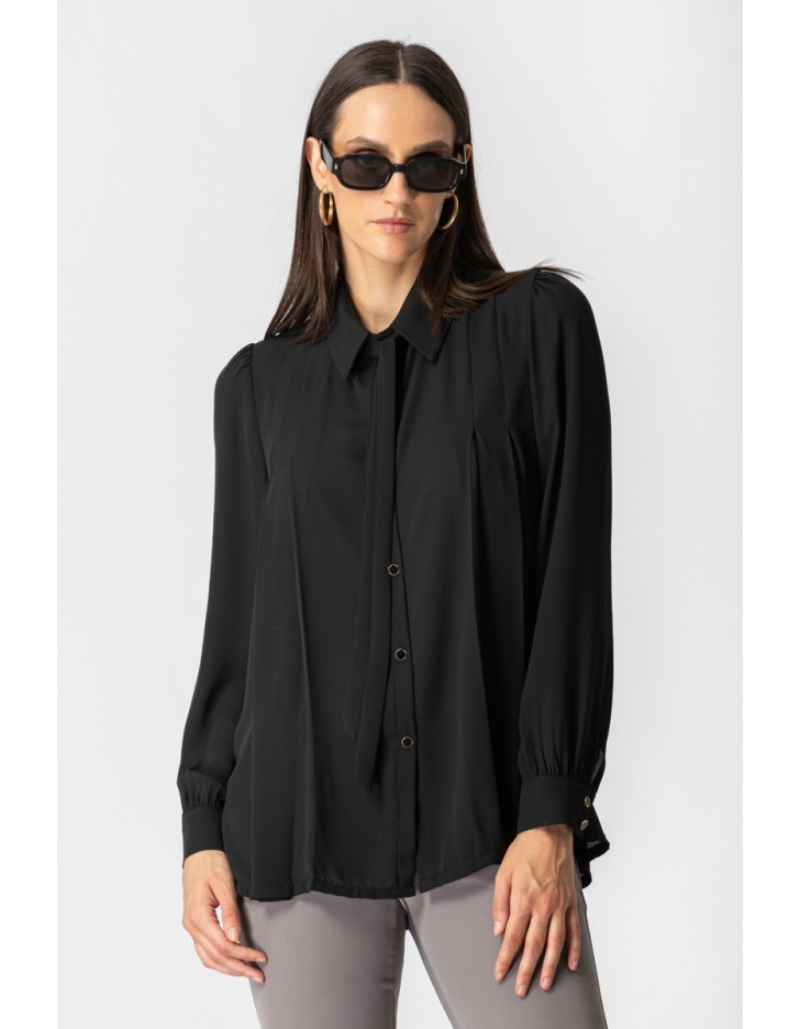 Πουκάμισο ζορζέτα Gala πιέτες